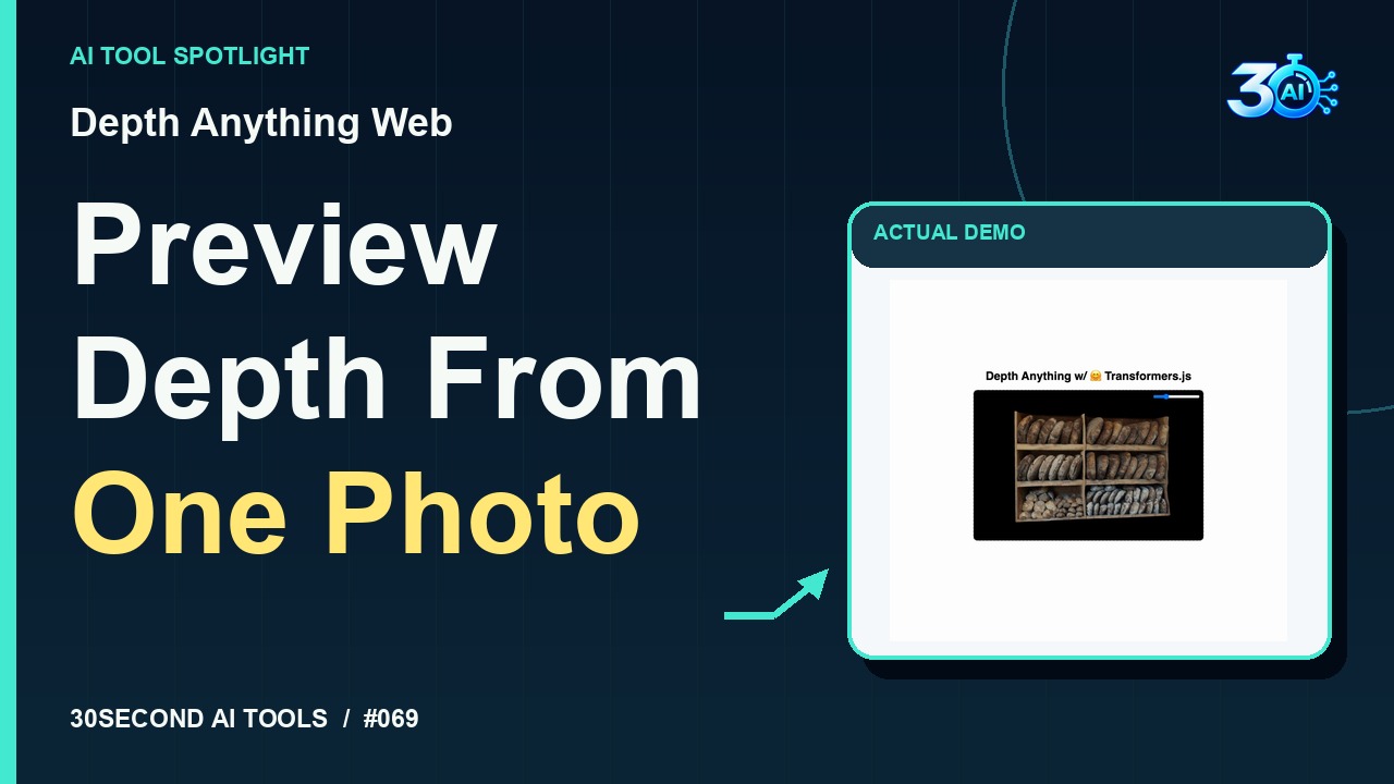Depth Anything Web demonstration