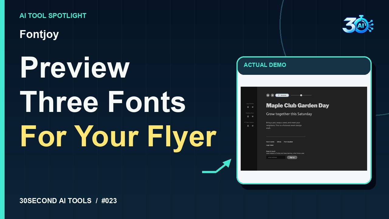 Fontjoy demonstration