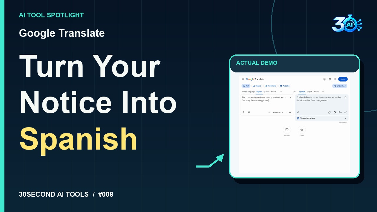 Google Translate demonstration