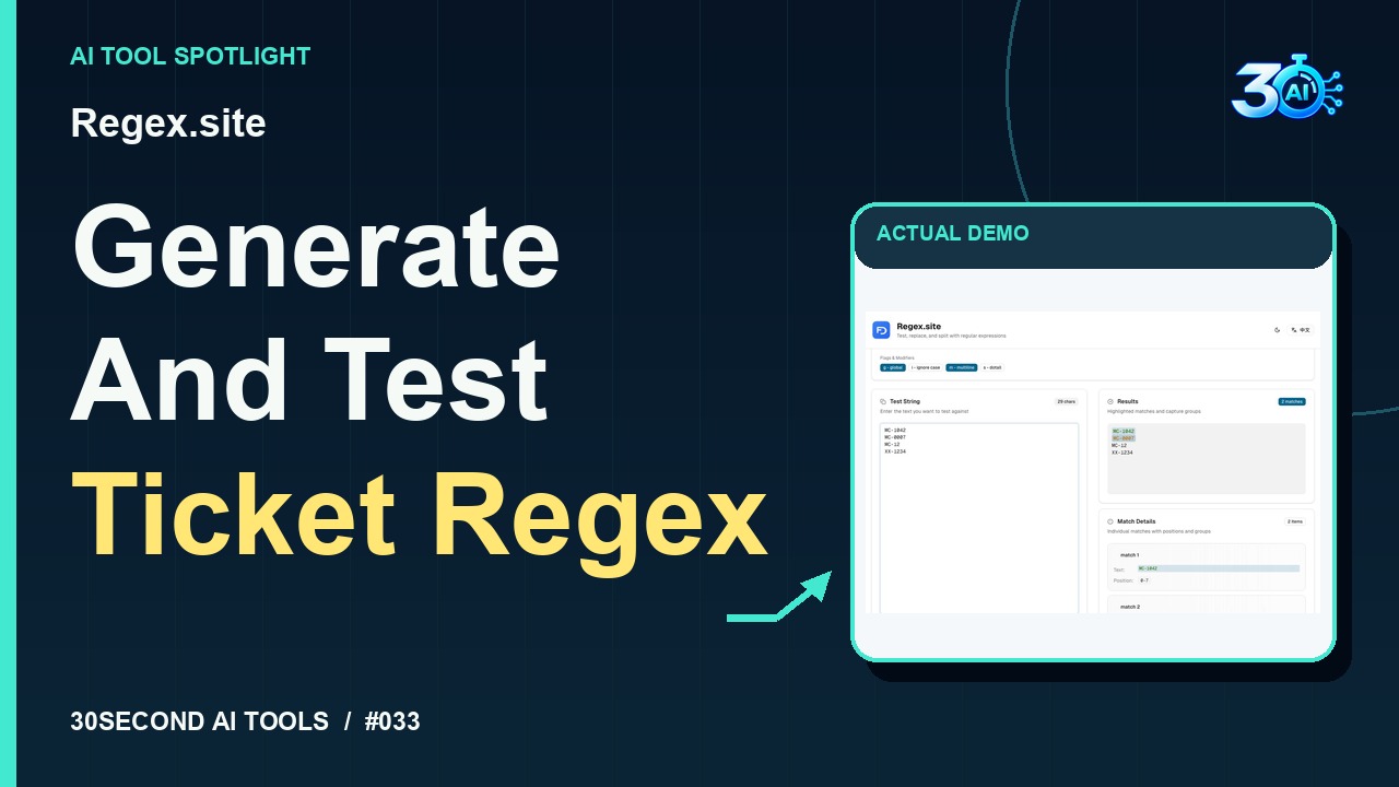 Regex.site demonstration