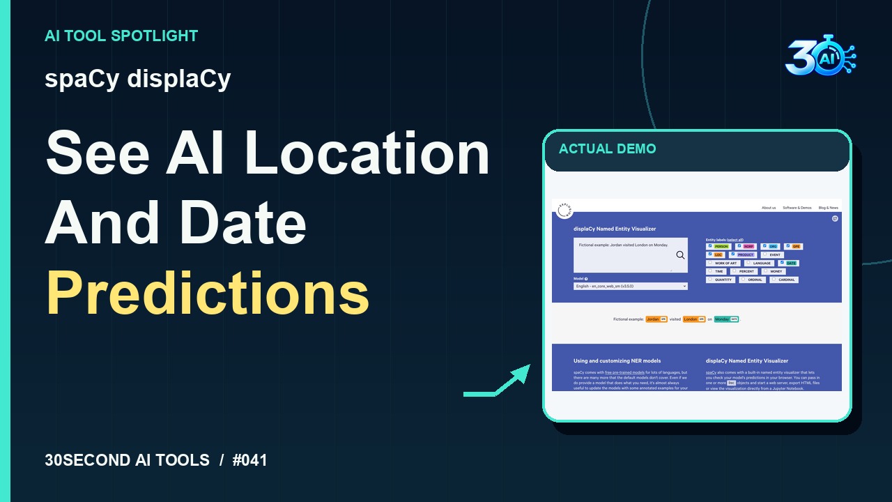 spaCy displaCy demonstration