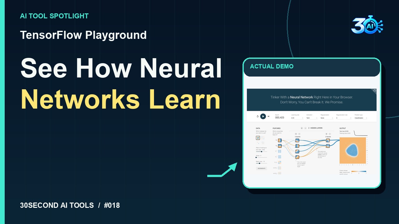 TensorFlow Playground demonstration
