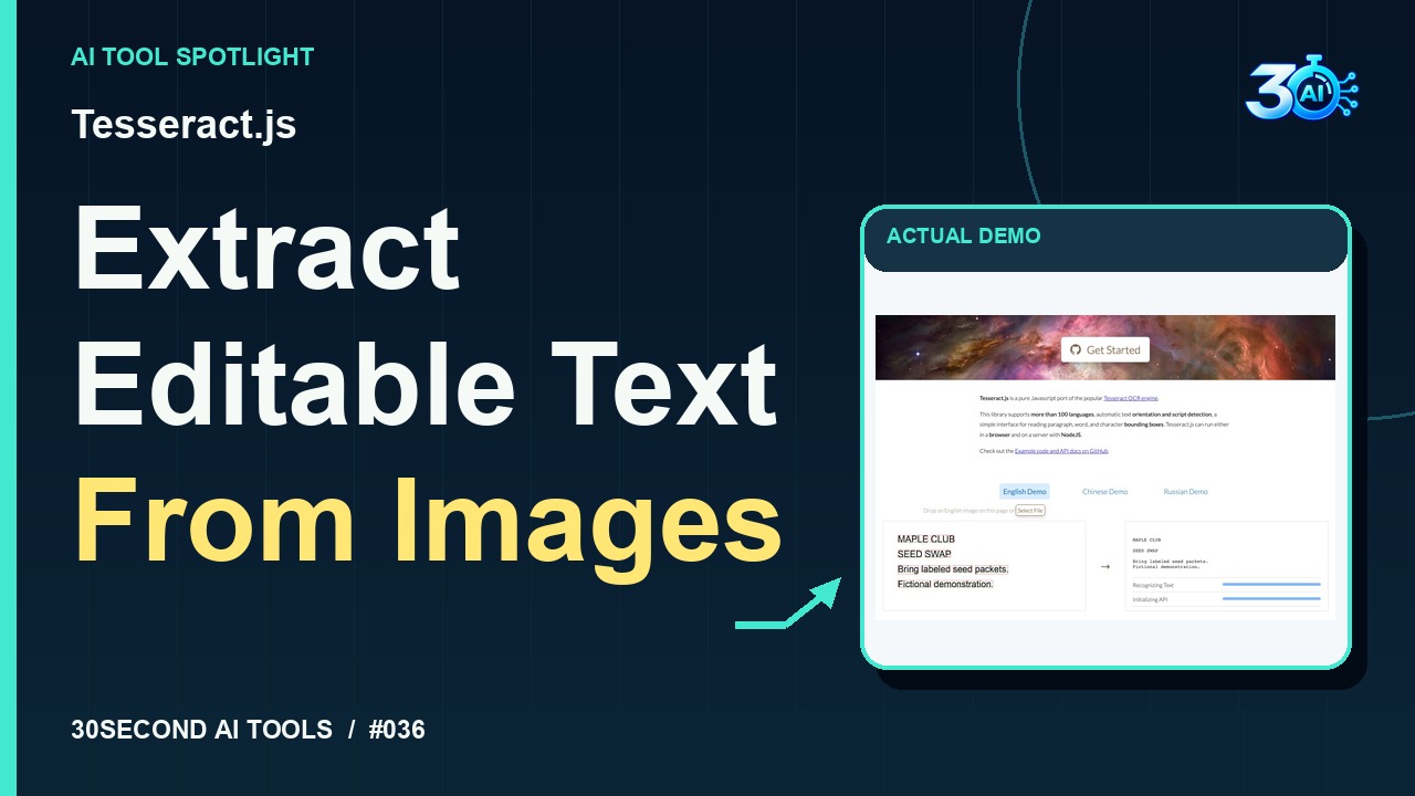 Tesseract.js demonstration